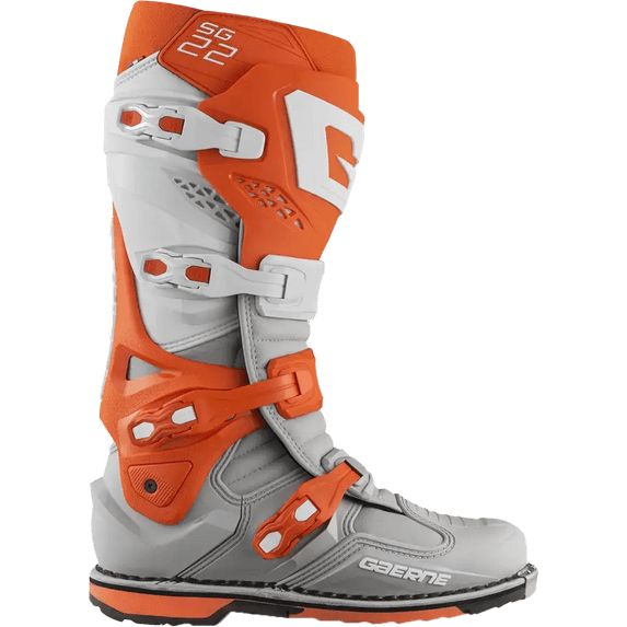 Gaerne SG22 Mens MX Offroad Boots Orange/White/Red 13 USA
