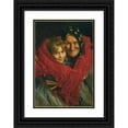 thumbnail image 1 of Gaetano Bellei 11x14 Black Ornate Wood Framed Double Matted Museum Art Print Titled: Grandmother and Child, 1 of 5