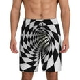 thumbnail image 1 of Gaeub 3D Vortex Illusion Printed Men's Short Pajama Pants, Lightweight Lounge & Sleep Bottoms Keep You Cool - 3X-Large, 1 of 9