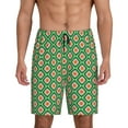 thumbnail image 1 of Gaeub 60s and 70s Style Printed Men's Short Pajama Pants, Lightweight Lounge & Sleep Bottoms Keep You Cool - X-Large, 1 of 9