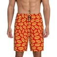 thumbnail image 1 of Gaeub A Big Hot Dog Print Men's Short Pajama Pants, Sleep Shorts, Household Pants, Casual Pants with Pockets-Large, 1 of 6
