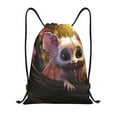 thumbnail image 1 of Gaeub Adorable Fluffy Bat Drawstring Backpack Bag Sport Gym Sackpack Heavy Duty String Backpack for Men Women-Medium, 1 of 6