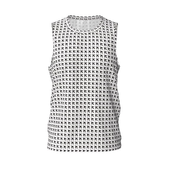 Gaeub Airplane Men's Mesh Basketball Jersey, Quick-Drying Sleeveless Top S-4XL, Loose Muscle Tank Top -X-Large