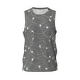 thumbnail image 1 of Gaeub Airplane Routes Around The World Men's Mesh Basketball Jersey, Quick-Drying Sleeveless Top S-4XL, Loose Muscle Tank Top -Large, 1 of 9