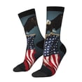 thumbnail image 1 of Gaeub American Flag Print Adult Crew Socks,Mid-Calf Socks,Stylish & Comfortable Adult Socks for Men & Women,Crew Athletic Socks for Sport Running Traveling, 1 of 6