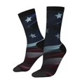 thumbnail image 1 of Gaeub American Flag Waving Print Print Adult Crew Socks,Mid-Calf Socks,Stylish & Comfortable Adult Socks for Men & Women,Crew Athletic Socks for Sport Running Traveling, 1 of 6