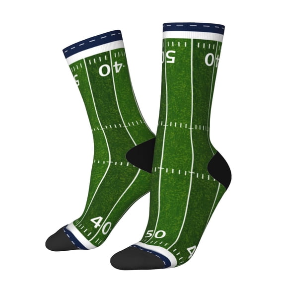 Gaeub American Football Field Print Adult Crew Socks,Mid-Calf Socks,Stylish & Comfortable Adult Socks for Men & Women,Crew Athletic Socks for Sport Running Traveling