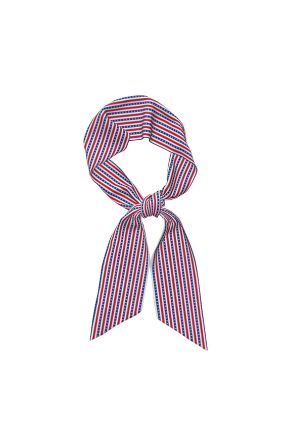 American Patriotic Stars And Stripes Printed Silk Feeling Scarf  Satin Head Scarf for Women,Silk Neck Scarf,Scarves,ashion Silky Satin Headscarf Wrap, Neck Scarves For Handbag Accessories