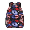 thumbnail image 1 of Gaeub American With Lips Ergonomic Lightweight Laptop Backpack - Multiple Pockets for School, Work, Travel, Outdoor Activities -One Size, 1 of 5