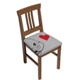 thumbnail image 1 of Gaeub Animal Bulldog1 Square Chair Seat Covers, Stretch Fitted Printed Chair Seat Cushion Cover for Kitchen, Office-Six Piece, 1 of 7
