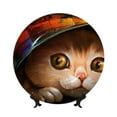 thumbnail image 1 of Gaeub Animal Cat Print Ceramic Plate,Dinner Plates,Bone China Decorative Plates with Display Stand,Art Ceramic Ornaments for Wall Hanging Decoration-10in, 1 of 6