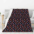 thumbnail image 1 of Gaeub Animal Paw 1 Print Flannel Throw Blanket, Home Fleece Throw Blanket for Couch or Bed,Decorative Blankets,Lightweight Fuzzy Flannel Blanket-40"x30", 1 of 6