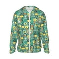 thumbnail image 1 of Gaeub Animals with Leaf Men's and Women's UPF 50+ Long-Sleeved Sun Protection Clothing, Fishing Shirt Long Sleeve Zip - Medium, 1 of 9