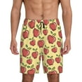 thumbnail image 1 of Gaeub Apple Print Men's Short Pajama Pants, Sleep Shorts, Household Pants, Casual Pants with Pockets-Small, 1 of 6