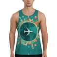 thumbnail image 1 of Gaeub Around The Planet Men's Athletic Tank Top, Workout Sleeveless Shirts, Running Tank Tops for Gym, Running, Training - 4X-Large, 1 of 1