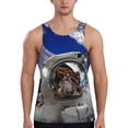 thumbnail image 1 of Gaeub Astronaut in Outer Space Men's Athletic Tank Top, Workout Sleeveless Shirts, Running Tank Tops for Gym, Running, Training - Small, 1 of 9