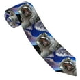 thumbnail image 1 of Gaeub Astronaut in Outer Space Men's Classic Woven Jacquard Necktie Perfect for Weddings & Parties, 1 of 7