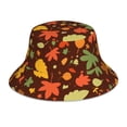 thumbnail image 1 of Gaeub Autumn Leaves Printed Double Sided Reflective Bucket Hat Foldable Sun Hat for Camping Hiking Fishing, 1 of 9