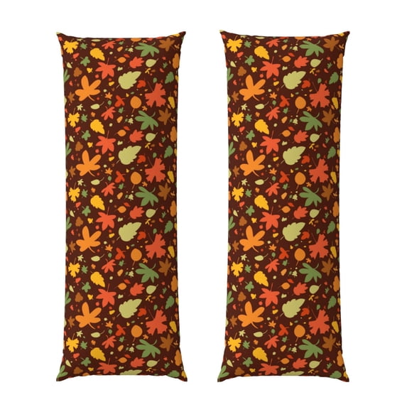 Gaeub Autumn Leaves Printed Long Body Pillowcase Envelope Closure 1 Pack Wrinkle for Night Sweats - 20x54 in