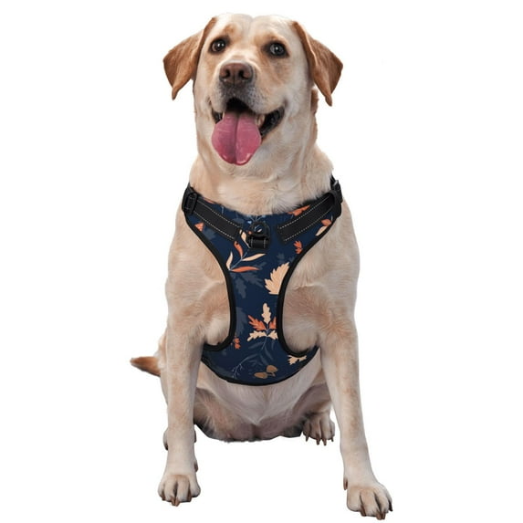 Gaeub Autumn Leaves With Blue Gaeub Autumn Leaves With Blue No Pull Dog Harness, Secure and Adjustable Pet Vest for Outdoor Activities - X-Large