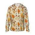 thumbnail image 1 of Gaeub Autumn Maple Leaf and Deer Men's and Women's UPF 50+ Long-Sleeved Sun Protection Clothing, Fishing Shirt Long Sleeve Zip-Large, 1 of 7