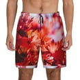 thumbnail image 1 of Gaeub Autumn Maple Leaves Mens Swim Trunks Stretch Beach Shorts Quick Dry for Men Swim Shorts Swimwear with Pockets- X-Large, 1 of 9
