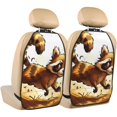 thumbnail image 1 of Gaeub Autumn Raccoon In Forest Print Anti-Kick Storage Mat for Car Seats 2 Pcs, Car Kick Mats with 3 Pocket Protector, Essential Car Seat Protector for Child Car Seat,Car Seat Protector, 1 of 8