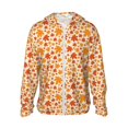 thumbnail image 1 of Gaeub Autumn Red and Orange Maple Leaves Men's and Women's UPF 50+ Long-Sleeved Sun Protection Clothing, Fishing Shirt Long Sleeve Zip-3X-Large, 1 of 7