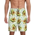 thumbnail image 1 of Gaeub Avocado Doing Sport Printed Men's Short Pajama Pants, Lightweight Lounge & Sleep Bottoms Keep You Cool - Large, 1 of 9