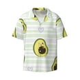 thumbnail image 1 of Gaeub Avocado of a Hear Men's Lapel Short Sleeve Shirt, Relaxed Fit Shirt, Soft and Breathable for Outdoors Party Travel - 4X-Large, 1 of 7