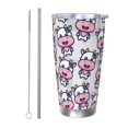 thumbnail image 1 of Gaeub Baby Cow Print 20-Ounce Stainless Steel Car Cup,Tumblers Cups with Lids and Straw,Coffee Cups for Adults Kids Home Car Office School Travel Party-Straw Two-piece Set, 1 of 8