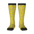 thumbnail image 1 of Gaeub Banana A Printed Design Socks Stretchy High Tube Socks for Men Women Teens , Softball Soccer Socks for Hiking, Sport, 1 of 6