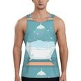 thumbnail image 1 of Gaeub Bathtub with Soap Bubbles Men's Athletic Tank Top, Workout Sleeveless Shirts, Running Tank Tops for Gym, Running, Training - Large, 1 of 9