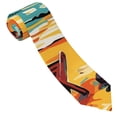 thumbnail image 1 of Gaeub Beach Umbrella Sunset Men's Classic Woven Jacquard Necktie Perfect for Weddings & Parties, 1 of 7