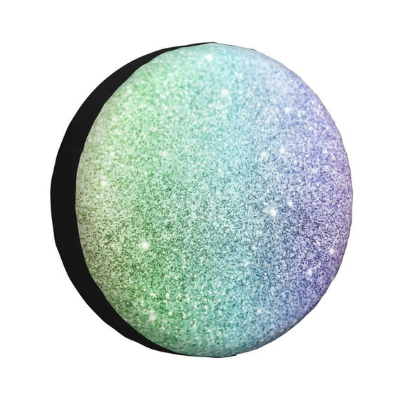 Gaeub Beautiful Glitter 14-17in Tire Cover, Spare Tire Cover, for Camper Caravan, Trailer, Car, Truck, SUV, Jeep - 16 inch
