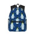 thumbnail image 1 of Gaeub Beautiful King Penguin Pattern School Backpack Waterproof Bookbag for Men Women College High School Bags, 1 of 8