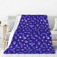 thumbnail image 1 of Gaeub Beautiful Purple Snowflakes Print Flannel Throw Blanket, Home Fleece Throw Blanket for Couch or Bed,Decorative Blankets,Lightweight Fuzzy Flannel Blanket-80"x60", 1 of 6