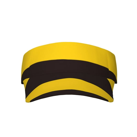 Gaeub Bee Stripe Sun Visor Hats with Empty Top and Adjustable, UV Protection for Golf Tennis Cycling Running