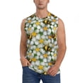 thumbnail image 1 of Gaeub Bees and Flower Men's Sleeveless Muscle Shirts Workout Tank Tops, Odor Protection and Comfortable - Large, 1 of 8