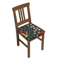 thumbnail image 1 of Gaeub Berries and Flowers Square Chair Seat Covers, Stretch Fitted Printed Chair Seat Cushion Cover for Kitchen, Office - One Size, 1 of 9