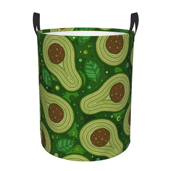 Gaeub Big Colorful Avocados Dirty Clothes Storage Basket, Toy Storage Bin for Storing Clothing, Diapers, Toys - Medium