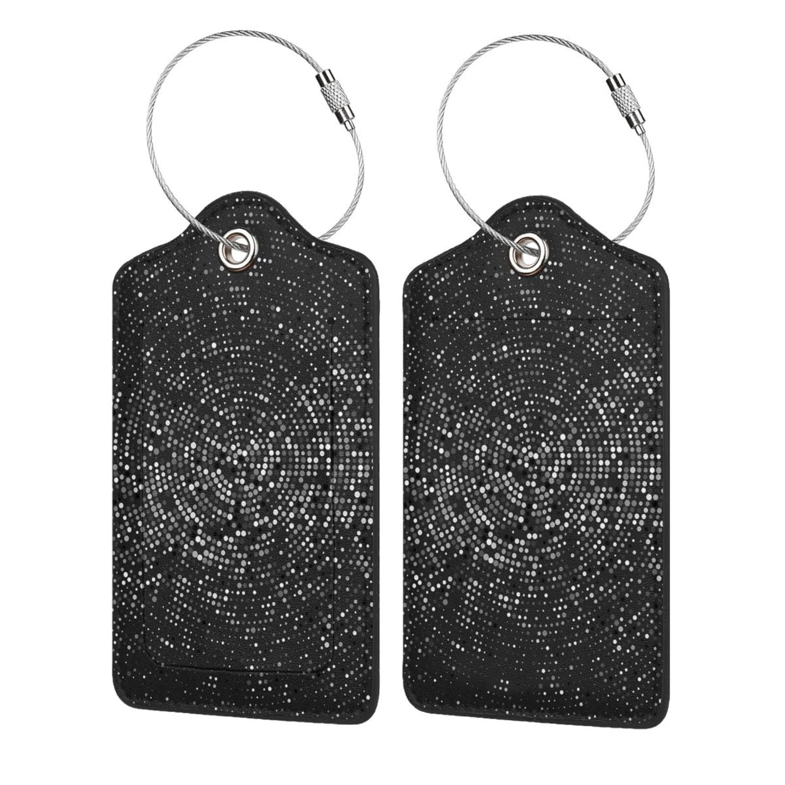Gaeub Black And White Dotted Print Luggage Tag for Suitcase, Travel ...