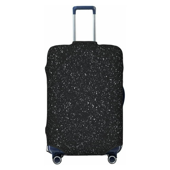 Gaeub Black Glitter Elastic Luggage Cover with Concealed Zipper Dust-Proof Luggage Cover Protector - 18-32 inch - Large