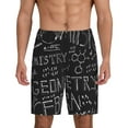 thumbnail image 1 of Gaeub Black Scientific Printed Men's Short Pajama Pants, Lightweight Lounge & Sleep Bottoms Keep You Cool - 3X-Large, 1 of 9