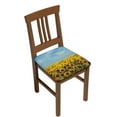 thumbnail image 1 of Gaeub Blooming Sunflower Field Square Chair Seat Covers, Stretch Fitted Printed Chair Seat Cushion Cover for Kitchen, Office - One Size, 1 of 9