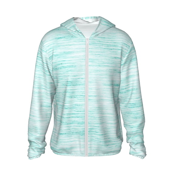 Gaeub Blue Bright Men's and Women's UPF 50+ Long-Sleeved Sun Protection Clothing, Fishing Shirt Long Sleeve Zip - X-Large