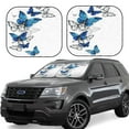 thumbnail image 1 of Gaeub Blue Flying Butterflies Foldable Auto Sun Blocker Visor, Sunshade for Car Front Window, Keeps Your Vehicle Cool - Medium, 1 of 7