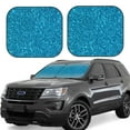 thumbnail image 1 of Gaeub Blue Glitter Foldable Auto Sun Blocker Visor, Sunshade for Car Front Window, Keeps Your Vehicle Cool - Medium, 1 of 7