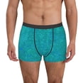thumbnail image 1 of Gaeub Blue Green Glitter Print Men's Boxer Briefs,Super Fit Boxer Briefs for Men,Quick-Dry Underwear with 4-Way Stretch-Large, 1 of 5