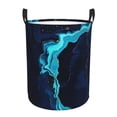 thumbnail image 1 of Gaeub Blue Marble And Gold Dirty Clothes Storage Basket, Toy Storage Bin for Storing Clothing, Diapers, Toys - Small, 1 of 8